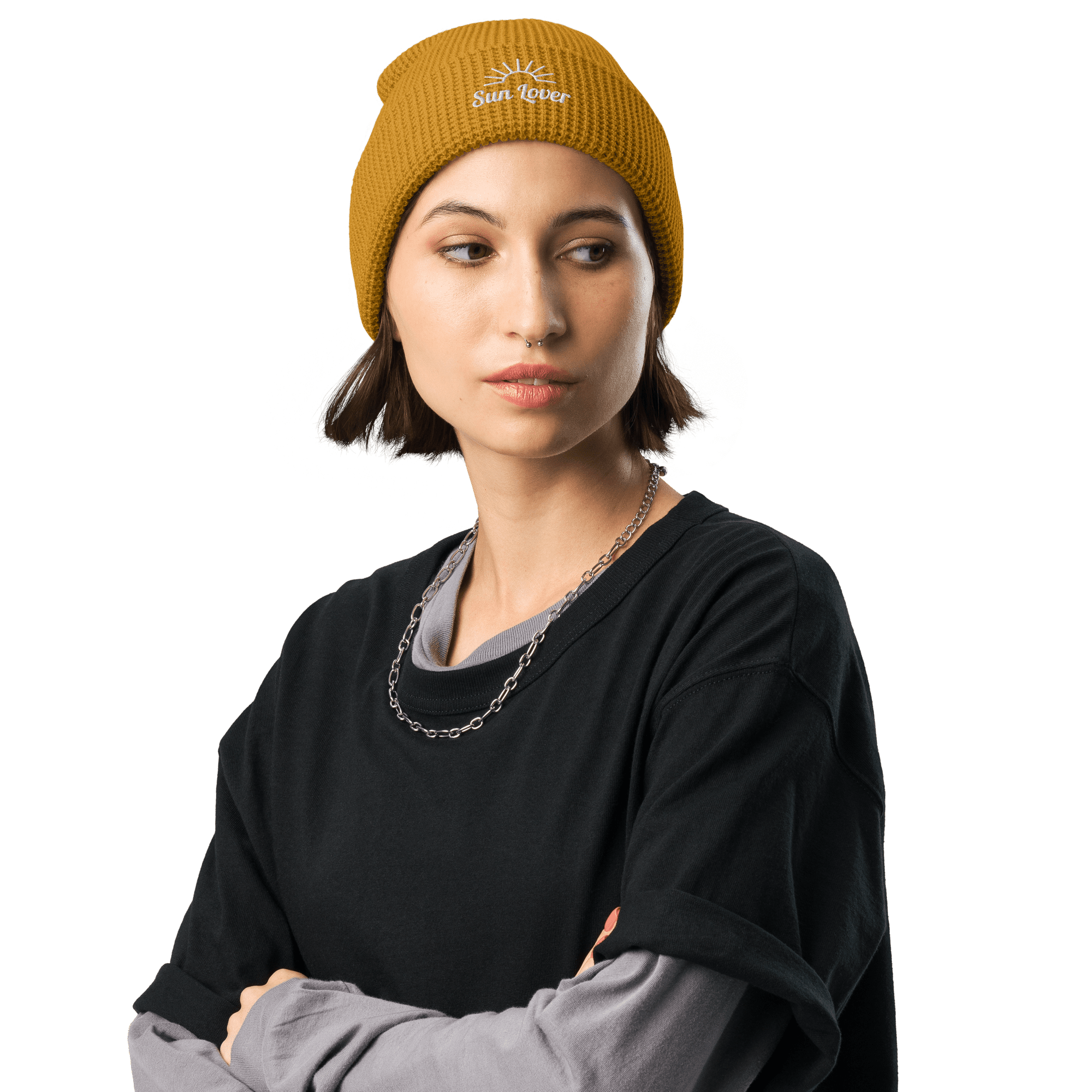 Sun Lover Waffle Beanie - Image 4